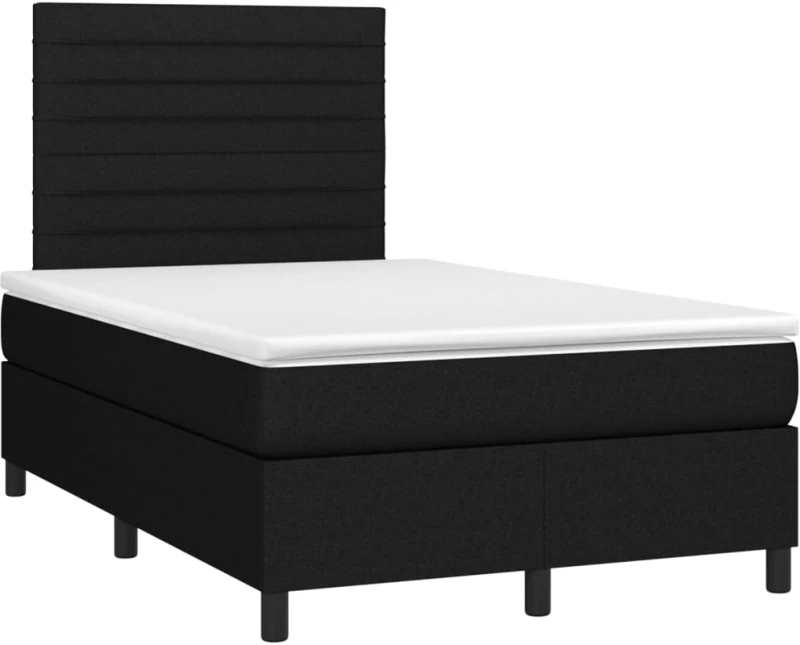 ΚΡΕΒΑΤΙ BOXSPRING ΜΕ ΣΤΡΩΜΑ & LED ΜΑΥΡΟ 120X200 ΕΚ. ΥΦΑΣΜΑΤΙΝΟ 3134943