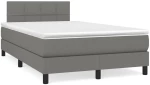 ΚΡΕΒΑΤΙ BOXSPRING ΜΕ ΣΤΡΩΜΑ ΣΚΟΥΡΟ ΓΚΡΙ 120X200 ΕΚ. ΥΦΑΣΜΑΤΙΝΟ 3140042