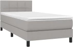 ΚΡΕΒΑΤΙ BOXSPRING ΜΕ ΣΤΡΩΜΑ & LED ΑΝ.ΓΚΡΙ 100X200 ΕΚ ΥΦΑΣΜΑΤΙΝΟ 3133133