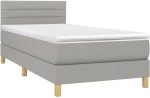 ΚΡΕΒΑΤΙ BOXSPRING ΜΕ ΣΤΡΩΜΑ ΑΝΟΙΧΤΟ ΓΚΡΙ 90X190 ΕΚ. ΥΦΑΣΜΑΤΙΝΟ 3140657