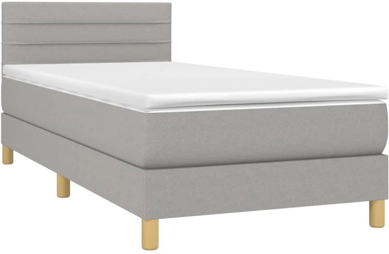 ΚΡΕΒΑΤΙ BOXSPRING ΜΕ ΣΤΡΩΜΑ & LED ΑΝ.ΓΚΡΙ 90X190 ΕΚ. ΥΦΑΣΜΑΤΙΝΟ 3133757