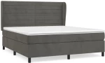ΚΡΕΒΑΤΙ BOXSPRING ΜΕ ΣΤΡΩΜΑ ΣΚΟΥΡΟ ΓΚΡΙ 180X200 ΕΚ. ΒΕΛΟΥΔΙΝΟ 3129286