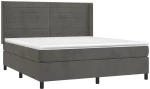 ΚΡΕΒΑΤΙ BOXSPRING ΜΕ ΣΤΡΩΜΑ & LED ΣΚ. ΓΚΡΙ 180X200ΕΚ. ΒΕΛΟΥΔΙΝΟ 3139638