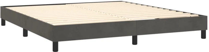 ΚΡΕΒΑΤΙ BOXSPRING ΜΕ ΣΤΡΩΜΑ ΣΚΟΥΡΟ ΓΚΡΙ 180X200 ΕΚ. ΒΕΛΟΥΔΙΝΟ 3141378