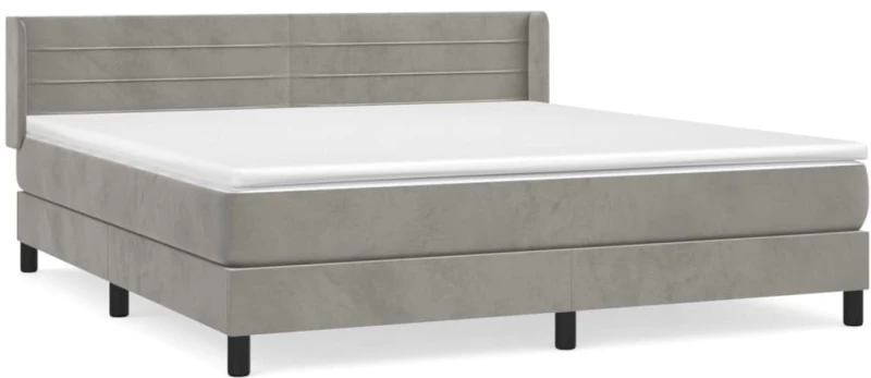 ΚΡΕΒΑΤΙ BOXSPRING ΜΕ ΣΤΡΩΜΑ ΑΝΟΙΧΤΟ ΓΚΡΙ 180X200 ΕΚ. ΒΕΛΟΥΔΙΝΟ 3131033