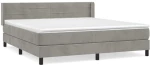 ΚΡΕΒΑΤΙ BOXSPRING ΜΕ ΣΤΡΩΜΑ ΑΝΟΙΧΤΟ ΓΚΡΙ 180X200 ΕΚ. ΒΕΛΟΥΔΙΝΟ 3131033