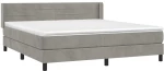 ΚΡΕΒΑΤΙ BOXSPRING ΜΕ ΣΤΡΩΜΑ ΑΝΟΙΧΤΟ ΓΚΡΙ 180X200 ΕΚ. ΒΕΛΟΥΔΙΝΟ 3131033