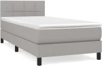 ΚΡΕΒΑΤΙ BOXSPRING ΜΕ ΣΤΡΩΜΑ ΑΝΟΙΧΤΟ ΓΚΡΙ 80X200 ΕΚ. ΥΦΑΣΜΑΤΙΝΟ 3140009