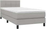 ΚΡΕΒΑΤΙ BOXSPRING ΜΕ ΣΤΡΩΜΑ ΑΝΟΙΧΤΟ ΓΚΡΙ 80X200 ΕΚ. ΥΦΑΣΜΑΤΙΝΟ 3140009