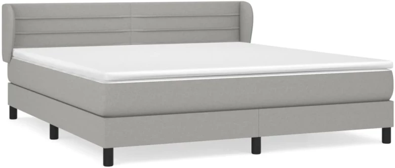 ΚΡΕΒΑΤΙ BOXSPRING ΜΕ ΣΤΡΩΜΑ ΑΝΟΙΧΤΟ ΓΚΡΙ 180X200 ΕΚ. ΥΦΑΣΜΑΤΙΝΟ 3126341