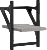 ΡΑΦΙΑ ΤΟΙΧΟΥ ΜΕ ΜΠΑΡΑ 2 ΤΕΜ. ΓΚΡΙ SONOMA 20X25X30 ΕΚ. 836231