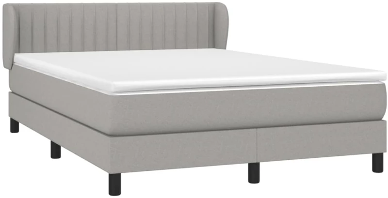 ΚΡΕΒΑΤΙ BOXSPRING ΜΕ ΣΤΡΩΜΑ ΑΝΟΙΧΤΟ ΓΚΡΙ 140X190 ΕΚ. ΥΦΑΣΜΑΤΙΝΟ 3126397