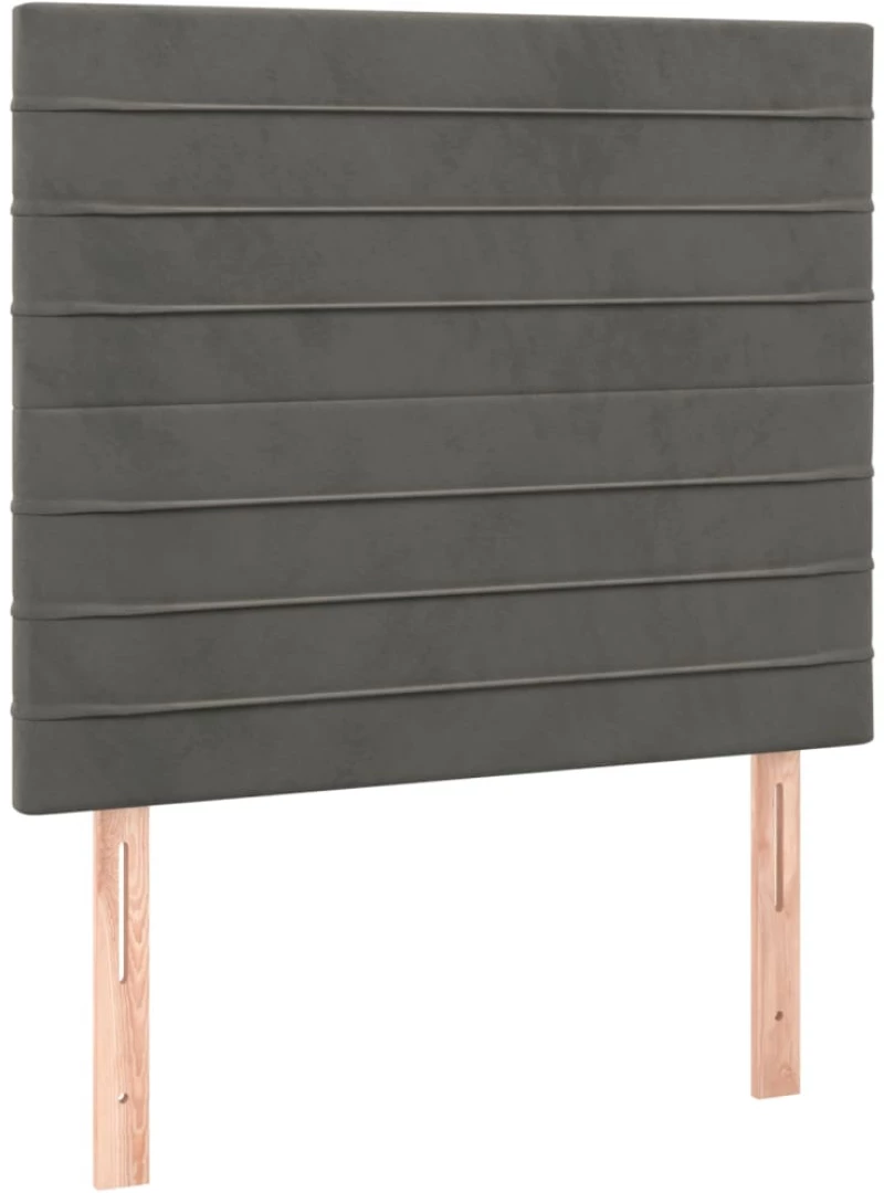 ΚΡΕΒΑΤΙ BOXSPRING ΜΕ ΣΤΡΩΜΑ ΣΚΟΥΡΟ ΓΚΡΙ 80X200 ΕΚ. ΒΕΛΟΥΔΙΝΟ 3132706
