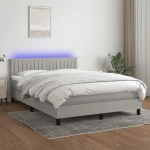 ΚΡΕΒΑΤΙ BOXSPRING ΜΕ ΣΤΡΩΜΑ & LED ΑΝ.ΓΚΡΙ 140X200 ΕΚ ΥΦΑΣΜΑΤΙΝΟ 3133317