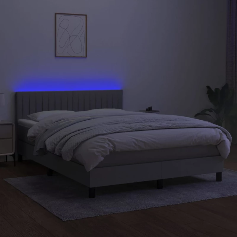 ΚΡΕΒΑΤΙ BOXSPRING ΜΕ ΣΤΡΩΜΑ & LED ΑΝ.ΓΚΡΙ 140X200 ΕΚ ΥΦΑΣΜΑΤΙΝΟ 3133317