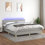 ΚΡΕΒΑΤΙ BOXSPRING ΜΕ ΣΤΡΩΜΑ & LED ΑΝ.ΓΚΡΙ 160X200 ΕΚ ΥΦΑΣΜΑΤΙΝΟ 3133805