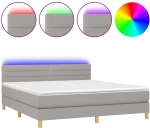 ΚΡΕΒΑΤΙ BOXSPRING ΜΕ ΣΤΡΩΜΑ & LED ΑΝ.ΓΚΡΙ 160X200 ΕΚ ΥΦΑΣΜΑΤΙΝΟ 3133805