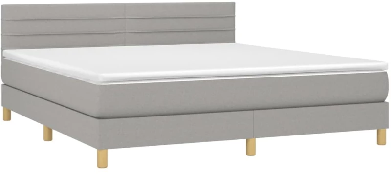 ΚΡΕΒΑΤΙ BOXSPRING ΜΕ ΣΤΡΩΜΑ & LED ΑΝ.ΓΚΡΙ 160X200 ΕΚ ΥΦΑΣΜΑΤΙΝΟ 3133805