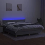 ΚΡΕΒΑΤΙ BOXSPRING ΜΕ ΣΤΡΩΜΑ & LED ΑΝ.ΓΚΡΙ 160X200 ΕΚ ΥΦΑΣΜΑΤΙΝΟ 3133805