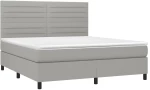 ΚΡΕΒΑΤΙ BOXSPRING ΜΕ ΣΤΡΩΜΑ & LED ΑΝ.ΓΚΡΙ 160X200ΕΚ. ΥΦΑΣΜΑΤΙΝΟ 3134965