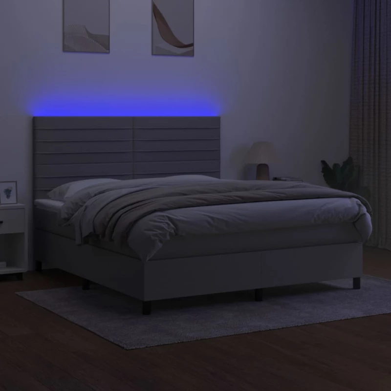 ΚΡΕΒΑΤΙ BOXSPRING ΜΕ ΣΤΡΩΜΑ & LED ΑΝ.ΓΚΡΙ 160X200ΕΚ. ΥΦΑΣΜΑΤΙΝΟ 3134965