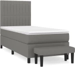 ΚΡΕΒΑΤΙ BOXSPRING ΜΕ ΣΤΡΩΜΑ ΣΚΟΥΡΟ ΓΚΡΙ 80X200 ΕΚ. ΥΦΑΣΜΑΤΙΝΟ 3136710