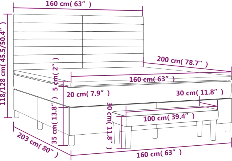 ΚΡΕΒΑΤΙ BOXSPRING ΜΕ ΣΤΡΩΜΑ ΑΝ. ΠΡΑΣΙΝΟ 160X200ΕΚ ΥΦΑΣΜΑΤΙΝΟ 3137245