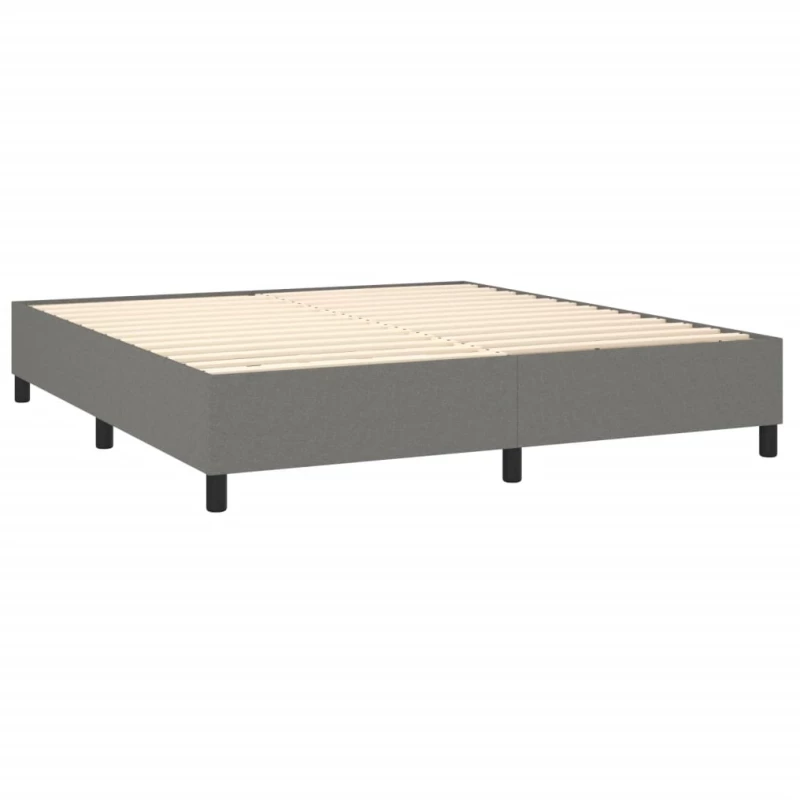 ΚΡΕΒΑΤΙ BOXSPRING ΜΕ ΣΤΡΩΜΑ & LED ΣΚ.ΓΚΡΙ 160X200 ΕΚ ΥΦΑΣΜΑΤΙΝΟ 3138486