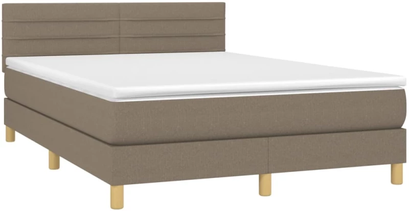 ΚΡΕΒΑΤΙ BOXSPRING ΜΕ ΣΤΡΩΜΑ TAUPE 140X200 ΕΚ. ΥΦΑΣΜΑΤΙΝΟ 3140701