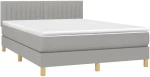 ΚΡΕΒΑΤΙ BOXSPRING ΜΕ ΣΤΡΩΜΑ ΑΝΟΙΧΤΟ ΓΚΡΙ 140X200 ΕΚ. ΥΦΑΣΜΑΤΙΝΟ 3140777