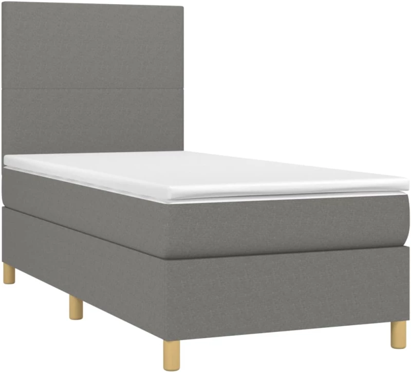 ΚΡΕΒΑΤΙ BOXSPRING ΜΕ ΣΤΡΩΜΑ ΣΚΟΥΡΟ ΓΚΡΙ 80X200 ΕΚ. ΥΦΑΣΜΑΤΙΝΟ 3142130