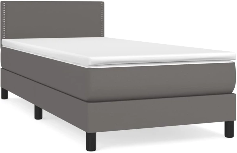 ΚΡΕΒΑΤΙ BOXSPRING ΜΕ ΣΤΡΩΜΑ ΓΚΡΙ 100X200ΕΚ. ΑΠΟ ΣΥΝΘΕΤΙΚΟ ΔΕΡΜΑ 3141051
