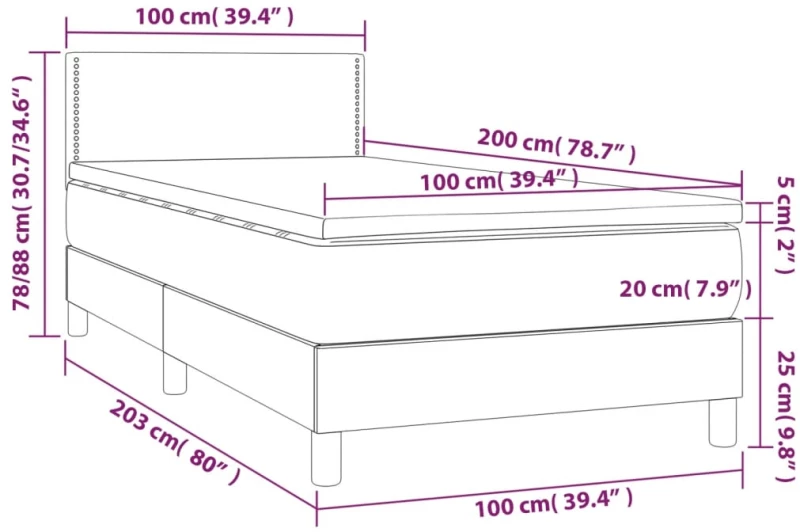 ΚΡΕΒΑΤΙ BOXSPRING ΜΕ ΣΤΡΩΜΑ ΓΚΡΙ 100X200ΕΚ. ΑΠΟ ΣΥΝΘΕΤΙΚΟ ΔΕΡΜΑ 3141051