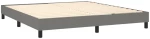 ΚΡΕΒΑΤΙ BOXSPRING ΜΕ ΣΤΡΩΜΑ ΣΚΟΥΡΟ ΓΚΡΙ 160X200 ΕΚ ΥΦΑΣΜΑΤΙΝΟ 3129802