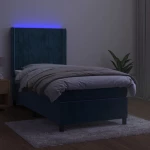 ΚΡΕΒΑΤΙ BOXSPRING ΜΕ ΣΤΡΩΜΑ & LED ΣΚ. ΜΠΛΕ 100X200ΕΚ. ΒΕΛΟΥΔΙΝΟ 3139671
