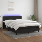 ΚΡΕΒΑΤΙ BOXSPRING ΜΕ ΣΤΡΩΜΑ & LED ΜΑΥΡΟ 140X190 ΕΚ. ΥΦΑΣΜΑΤΙΝΟ 3133311