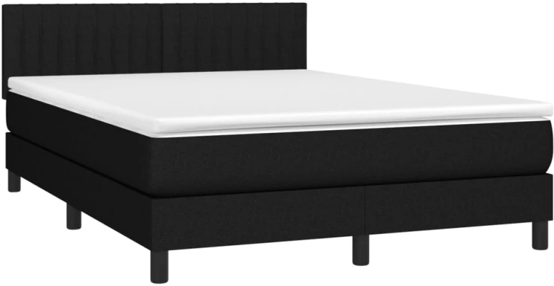ΚΡΕΒΑΤΙ BOXSPRING ΜΕ ΣΤΡΩΜΑ & LED ΜΑΥΡΟ 140X190 ΕΚ. ΥΦΑΣΜΑΤΙΝΟ 3133311
