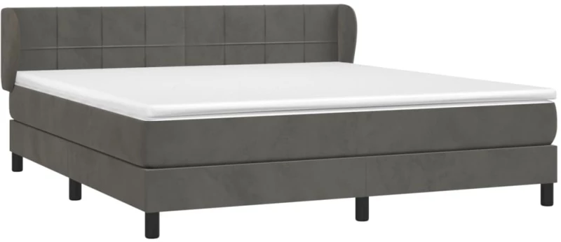 ΚΡΕΒΑΤΙ BOXSPRING ΜΕ ΣΤΡΩΜΑ ΣΚΟΥΡΟ ΓΚΡΙ 160X200 ΕΚ. ΒΕΛΟΥΔΙΝΟ 3127500