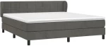 ΚΡΕΒΑΤΙ BOXSPRING ΜΕ ΣΤΡΩΜΑ ΣΚΟΥΡΟ ΓΚΡΙ 160X200 ΕΚ. ΒΕΛΟΥΔΙΝΟ 3127500