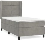 ΚΡΕΒΑΤΙ BOXSPRING ΜΕ ΣΤΡΩΜΑ ΑΝΟΙΧΤΟ ΓΚΡΙ 90X190 ΕΚ. ΒΕΛΟΥΔΙΝΟ 3129183