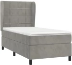 ΚΡΕΒΑΤΙ BOXSPRING ΜΕ ΣΤΡΩΜΑ ΑΝΟΙΧΤΟ ΓΚΡΙ 90X190 ΕΚ. ΒΕΛΟΥΔΙΝΟ 3129183