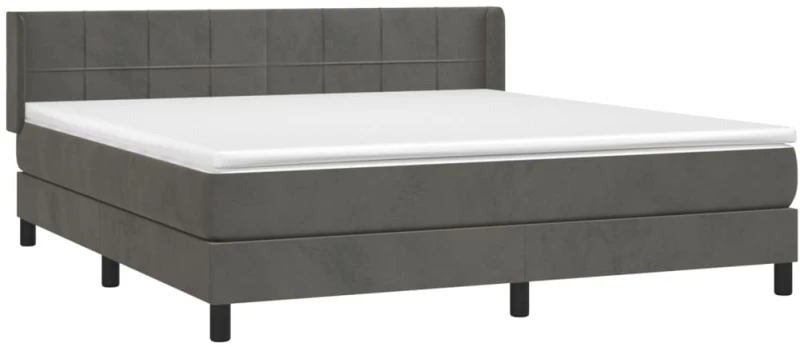 ΚΡΕΒΑΤΙ BOXSPRING ΜΕ ΣΤΡΩΜΑ ΣΚΟΥΡΟ ΓΚΡΙ 160X200 ΕΚ. ΒΕΛΟΥΔΙΝΟ 3130968
