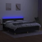 ΚΡΕΒΑΤΙ BOXSPRING ΜΕ ΣΤΡΩΜΑ & LED ΜΑΥΡΟ 160X200 ΕΚ. ΥΦΑΣΜΑΤΙΝΟ 3133727