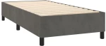 ΚΡΕΒΑΤΙ BOXSPRING ΜΕ ΣΤΡΩΜΑ ΣΚΟΥΡΟ ΓΚΡΙ 80X200 ΕΚ. ΒΕΛΟΥΔΙΝΟ 3142990
