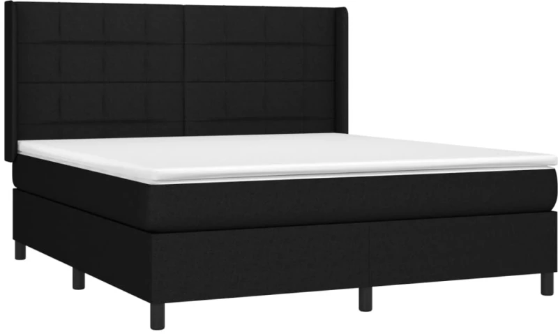 ΚΡΕΒΑΤΙ BOXSPRING ΜΕ ΣΤΡΩΜΑ & LED ΜΑΥΡΟ 160X200 ΕΚ. ΥΦΑΣΜΑΤΙΝΟ 3138327