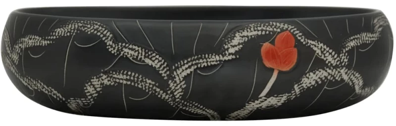 ΝΙΠΤΗΡΑΣ ΟΒΑΛ ΜΑΥΡΟΣ 59 X 40 X 15 ΕΚ. ΚΕΡΑΜΙΚΟΣ 155082