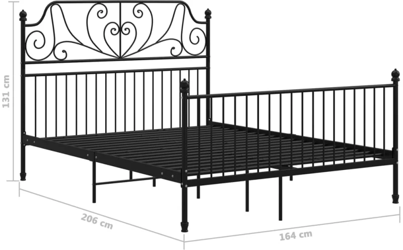 ΠΛΑΙΣΙΟ ΚΡΕΒΑΤΙΟΥ ΜΑΥΡΟ 160 X 200 ΕΚ. ΜΕΤΑΛΛΟ & ΚΟΝΤΡΑ ΠΛΑΚΕ 324853