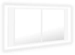 ΝΤΟΥΛΑΠΙ ΜΠΑΝΙΟΥ ΜΕ ΚΑΘΡΕΦΤΗ ΚΑΙ LED ΛΕΥΚΟ 90 X 12 X 45 ΕΚ. 804972