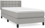 ΚΡΕΒΑΤΙ BOXSPRING ΜΕ ΣΤΡΩΜΑ ΑΝΟΙΧΤΟ ΓΚΡΙ 90X200 ΕΚ. ΥΦΑΣΜΑΤΙΝΟ 3130001