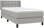 ΚΡΕΒΑΤΙ BOXSPRING ΜΕ ΣΤΡΩΜΑ ΑΝΟΙΧΤΟ ΓΚΡΙ 90X200 ΕΚ. ΥΦΑΣΜΑΤΙΝΟ 3130001